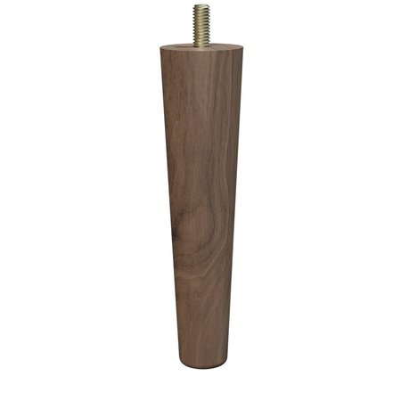 DESIGNS OF DISTINCTION 6" Round Tapered Leg with Semi-Gloss Clear Coat Finish - Walnut 01243006WL8